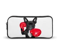 JiuPopular Estuche para lápices, bulldog francés, bolsa de papelería utilizada como estuche para lápices para oficina y escuela, bolsa de viaje de negocios o caja de herramientas pequeña, bolsa de