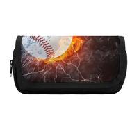 JiuPopular Estuche para lápices de doble capa, bolsa de papelería para pelota de béisbol utilizada como estuche para oficina y escuela, bolsa de viaje de negocios o caja de herramientas pequeña, bolsa