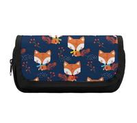 JiuPopular Estuche para lápices de doble capa, bonito bolso de papelería con bufanda utilizado como estuche para la oficina y la escuela, bolsa de viaje de negocios o caja de herramientas pequeña