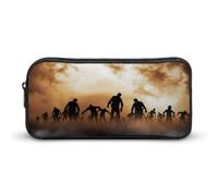 JiuPopular Estuche para lápices, Zombies Dead Men Walking Body at NightStationery Bag Utilizado como estuche para lápices para oficina y escuela, bolsa de viaje de negocios o pequeña caja de