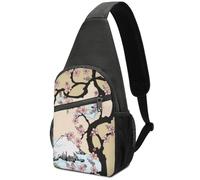 JiuPopular Fuji Mountain Cherry Tree in Japan Sling Bag - Bolsa cruzada informal para hombres y mujeres