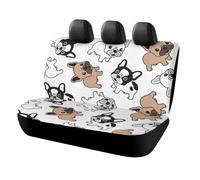 JiuPopular Funda de asiento trasero de coche, lindo bulldog francés, funda de asiento universal para la mayoría de coches, camiones, SUV