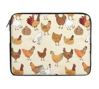 JiuPopular Funda para portátil de 13 pulgadas, funda para portátil A Brood of Chickens