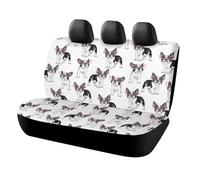 JiuPopular Funda universal para asiento trasero de coche, diseño de bulldogs franceses, para la mayoría de coches, camiones, SUV
