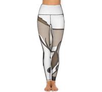 JiuPopular Leggings de gimnasio para mujer, lindos pantalones de yoga de burro, leggings de entrenamiento deportivos de cintura alta con bolsillos, Donkey Cute, XXL