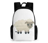 JiuPopular Mochila de día con diseño de mandala de gato tailandés siamés, mochila con bolsillos para senderismo, camping, viajes, ovejas, 42x30.5cm