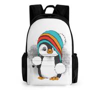 JiuPopular Mochila de día con diseño de mandala de gato tailandés siamés, mochila con bolsillos para senderismo, camping, viajes, Lindo pingüino., 42x30.5cm