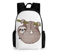 JiuPopular Mochila de día, mochila con bolsillos para senderismo, camping, viajes, 111Cute Sloth, 42x30.5cm