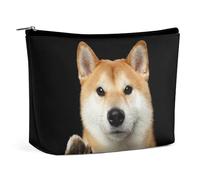 JiuPopular Neceser portátil con cremallera para uso diario, viaje, Shiba Lnu Knock, Talla única