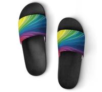 JiuPopular Pantuflas antideslizantes con texto en inglés "I Love My Dog" para hombres y mujeres, chanclas de ducha, Black, 37 1/3 EU