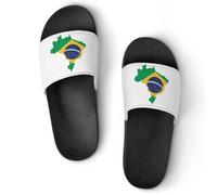 JiuPopular Pantuflas antideslizantes, deslizadores coloridos de libélula para hombres y mujeres, toboganes de ducha, Estilo negro 4, 43.5 EU
