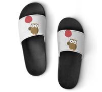 JiuPopular Pantuflas antideslizantes, deslizadores coloridos de libélula para hombres y mujeres, toboganes de ducha, Estilo negro 6, 43.5 EU
