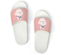 JiuPopular Pantuflas antideslizantes, deslizadores de bulldog francés para hombres y mujeres, toboganes de ducha, Blanco Estilo 5, 40 2/3 EU