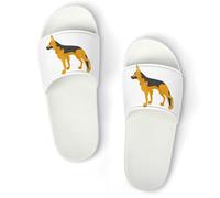 JiuPopular Pantuflas antideslizantes, deslizadores de caballo negros para hombres y mujeres, toboganes de ducha, Blanco Estilo 3, 40 2/3 EU