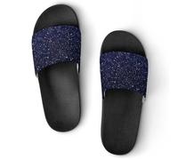 JiuPopular Pantuflas antideslizantes, deslizadores de escamas de pez arcoíris para hombres y mujeres, toboganes de ducha, Estilo negro 1, 44 EU