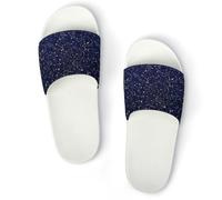 JiuPopular Pantuflas antideslizantes, deslizadores de escamas de pez arcoíris para hombres y mujeres, toboganes de ducha, Blanco Estilo 1, 36 1/3 EU