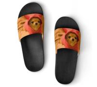 JiuPopular Pantuflas antideslizantes, deslizadores de helado coloridos para hombres y mujeres, toboganes de ducha, Black, 43.5 EU