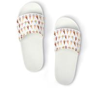JiuPopular Pantuflas antideslizantes, deslizadores de helado coloridos para hombres y mujeres, toboganes de ducha, Estilo blanco, 43.5 EU