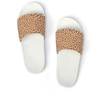 JiuPopular Pantuflas antideslizantes, deslizadores de hojas de eucalipto para hombres y mujeres, toboganes de ducha, Blanco Estilo 2, 38 2/3 EU