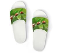 JiuPopular Pantuflas antideslizantes, deslizadores de pollito de cáscara de huevo para hombres y mujeres, toboganes de ducha, Blanco Estilo 6, 37 1/3 EU