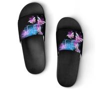 JiuPopular Pantuflas antideslizantes, deslizadores de pollito de cáscara de huevo para hombres y mujeres, toboganes de ducha, Estilo negro 5, 44 EU