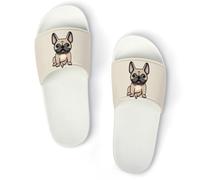 JiuPopular Pantuflas antideslizantes, deslizadores de pollito de cáscara de huevo para hombres y mujeres, toboganes de ducha, Blanco Estilo 4, 37 1/3 EU