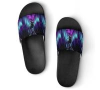 JiuPopular Pantuflas antideslizantes, deslizadores de pollo de colores extraños para hombres y mujeres, toboganes de ducha, Estilo negro 6, 37 1/3 EU