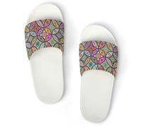JiuPopular Pantuflas antideslizantes, deslizadores de pollo de colores extraños para hombres y mujeres, toboganes de ducha, Estilo blanco, 39 1/3 EU