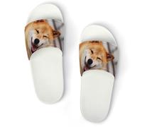 JiuPopular Pantuflas antideslizantes, deslizadores de pollo de colores extraños para hombres y mujeres, toboganes de ducha, Blanco Estilo 4, 37 1/3 EU
