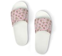 JiuPopular Pantuflas antideslizantes, deslizadores de teclas de piano musical para hombres y mujeres, toboganes de ducha, Blanco Estilo 4, 37 1/3 EU