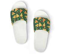 JiuPopular Pantuflas antideslizantes, deslizadores de teclas de piano musical para hombres y mujeres, toboganes de ducha, Blanco Estilo 5, 37 1/3 EU