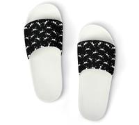 JiuPopular Pantuflas antideslizantes, deslizadores de teclas de piano musical para hombres y mujeres, toboganes de ducha, Blanco Estilo 3, 37 1/3 EU