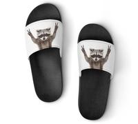 JiuPopular Pantuflas antideslizantes, deslizadores de teclas de piano musical para hombres y mujeres, toboganes de ducha, Estilo negro 2, 37 1/3 EU