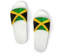 JiuPopular Pantuflas antideslizantes, deslizadores del alfabeto en lenguaje de señas para hombres y mujeres, toboganes de ducha, Estilo blanco, 39 1/3 EU