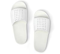 JiuPopular Pantuflas antideslizantes, deslizadores del alfabeto en lenguaje de señas para hombres y mujeres, toboganes de ducha, Blanco Estilo 6, 42 2/3 EU
