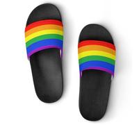 JiuPopular Pantuflas antideslizantes, deslizadores del alfabeto en lenguaje de señas para hombres y mujeres, toboganes de ducha, Estilo negro 4, 43.5 EU
