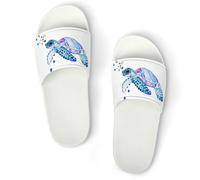 JiuPopular Pantuflas antideslizantes, deslizadores japoneses de flores de cerezo para hombres y mujeres, toboganes de ducha, blanco 2, 38 2/3 EU