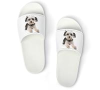JiuPopular Pantuflas antideslizantes, diseño de mariquita para hombres y mujeres, toboganes de ducha, Blanco Estilo 2, 40 2/3 EU