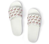 JiuPopular Pantuflas antideslizantes, diseño de ramo de narcisos para hombres y mujeres, toboganes de ducha, Blanco Estilo 6, 36 1/3 EU