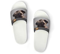 JiuPopular Pantuflas antideslizantes, diseño de ramo de narcisos para hombres y mujeres, toboganes de ducha, Blanco Estilo 2, 36 1/3 EU