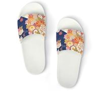 JiuPopular Pantuflas antideslizantes, hermosas luces del norte para hombres y mujeres, toboganes de ducha, Blanco Estilo 5, 43.5 EU