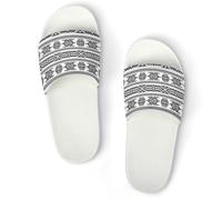JiuPopular Pantuflas antideslizantes, huesos coloridos y deslizadores de patas para hombres y mujeres, toboganes de ducha, Blanco Estilo 6, 43.5 EU