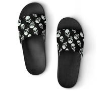 JiuPopular Pantuflas antideslizantes, lindas sandalias de ardilla para hombres y mujeres, toboganes de ducha, Estilo negro, 42 2/3 EU