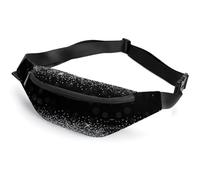 JiuPopular Riñonera ajustable con purpurina plateada brillante para correr, caminar, senderismo