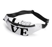 JiuPopular Riñonera ajustable I Love Volleyball para correr, caminar, senderismo
