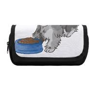 JiuPopular Schnauzer DogStationery - Estuche de doble capa, estuche para lápices para oficina y escuela, bolsa de viaje de negocios o caja de herramientas pequeña, bolsa de maquillaje para niñas