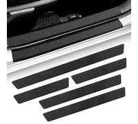 jiuqiwang 5 Piezas Protector de Umbral de Puerta de Coche para Jeep Wrangler Rubicon 4-Door 2019-2022, Accesorios de Estilo de Etiqueta de Protección de Pintura Impermeabl