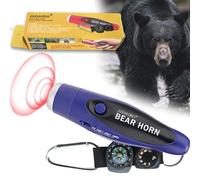 JIUSAIRUI Cuerno de oso de 120 dB para asustar a los osos, defensa personal para senderismo (clásico, azul)