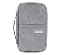 Jiusely Cartera de viaje, organizador de documentos de viaje, bolsa de pasaporte de gran capacidad, 2 bolsillos con 15 compartimentos, funda esencial de viaje familiar para hombres y mujeres, viajes