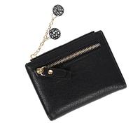 Jiusely Carteras pequeñas para mujer, monedero pequeño de cuero con botón de metal y bolsillo para monedas con cremallera, múltiples ranuras para tarjetas y compartimentos, cartera corta plegable para